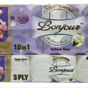 BONJOUR Toilet Paper Roll (3 Ply, 140 Sheets)