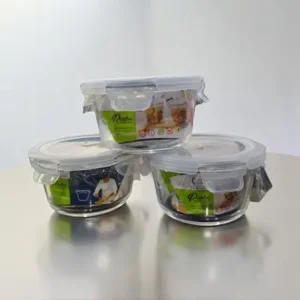 Sanjeev Kapoor Parka Borosilicate Square Container - 500 ml  (Pack of 3, Clear)