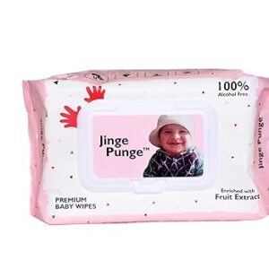 JINGE PUNGE PREMIUM BABY WIPES WITH ALOE VERA, GRAPE FRUIT EXTRACT & VITAMIN E (72 wipes, Combo of 2)