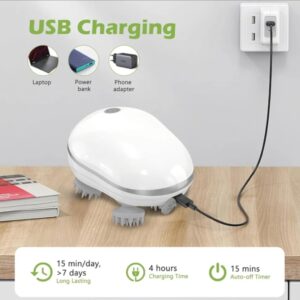 Electric Head Scalp Massager Rechargeable Head Massage Machine Multicolor Scalp head massager Massager (white ,gray)