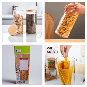 Sanjeev Kapoor 100% food Grade Glass Grocery Container - 1500 ml  (Pack of 2, Transparent)