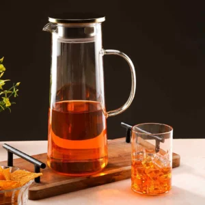 Borocilicate Water Jug Set With 1 Jug 6 Glasses